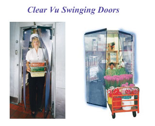 PVC swinging door