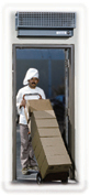 CoolCurtain.com en Espanol - Su Fuente de Puertas, Cortinas de Aire, Tablas para Cortar, trafico puerta, comercial puerta, puerta elevadora, restaurante puerta, kick puerta, puertas tiras, cortinas de tía, y much mas
